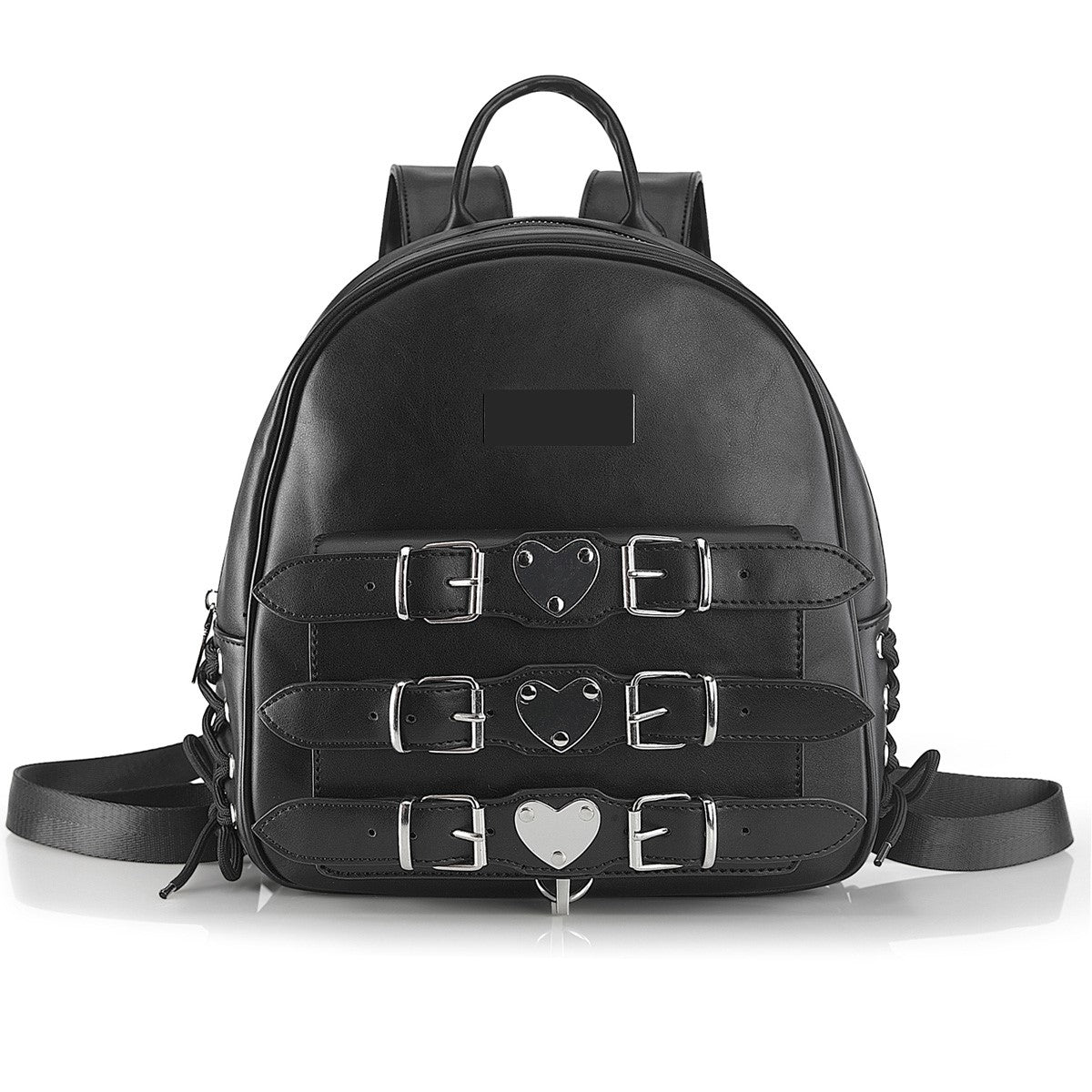 DemoniaCult HB 675 Black Faux Leather Mini BackPack