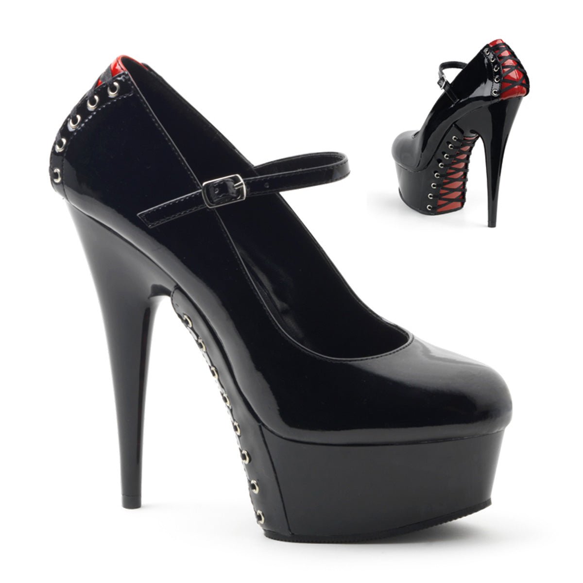 Black pleaser hot sale heels