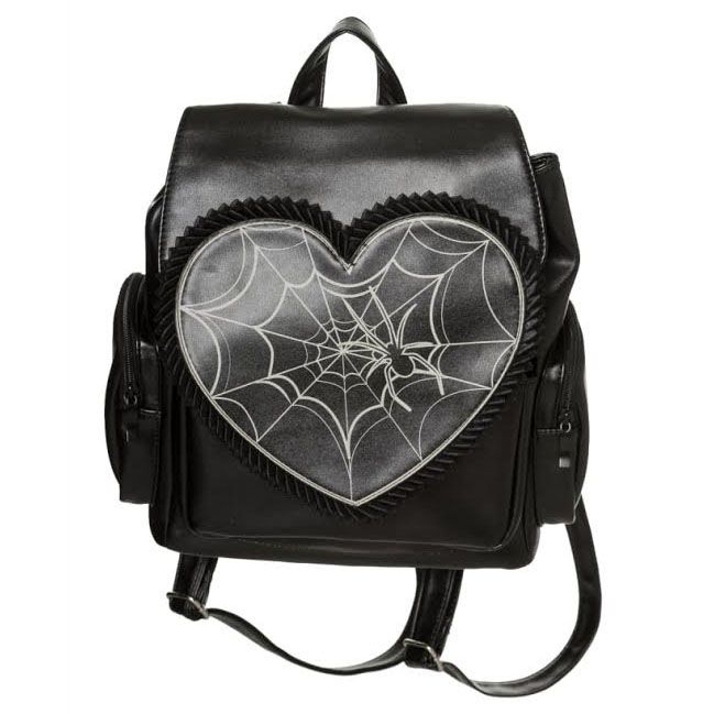 Banned Apparel BG7157 Glow in the Dark Spider Web Backpack