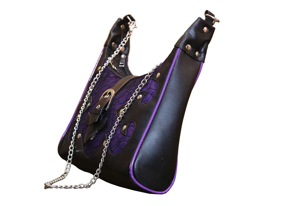 Dark Star Bag PVC With Cobweb and Chain Strap