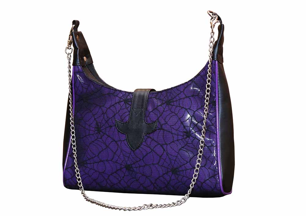 Dark Star Bag PVC With Cobweb and Chain Strap