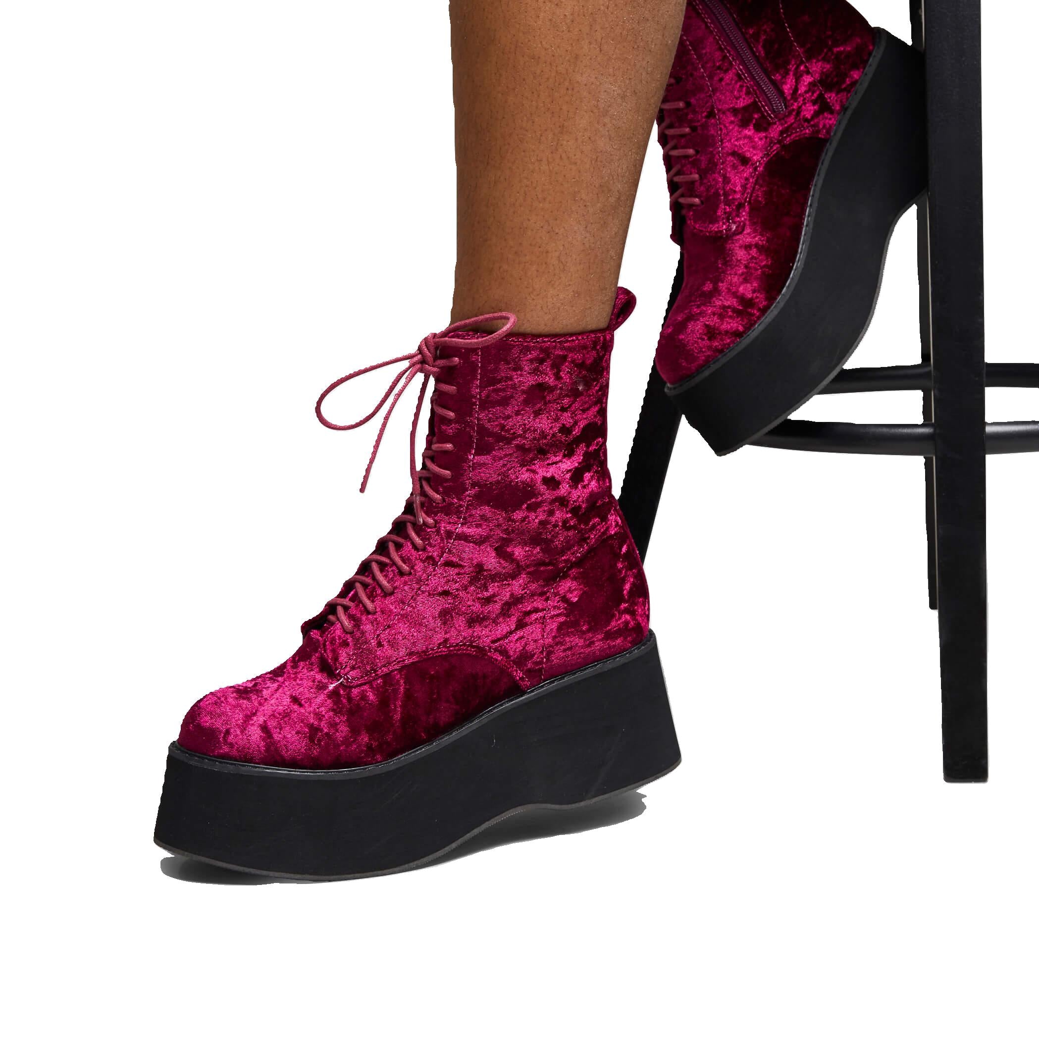 Kaos 321 Wedge Platform Lace Up Ankle Boots