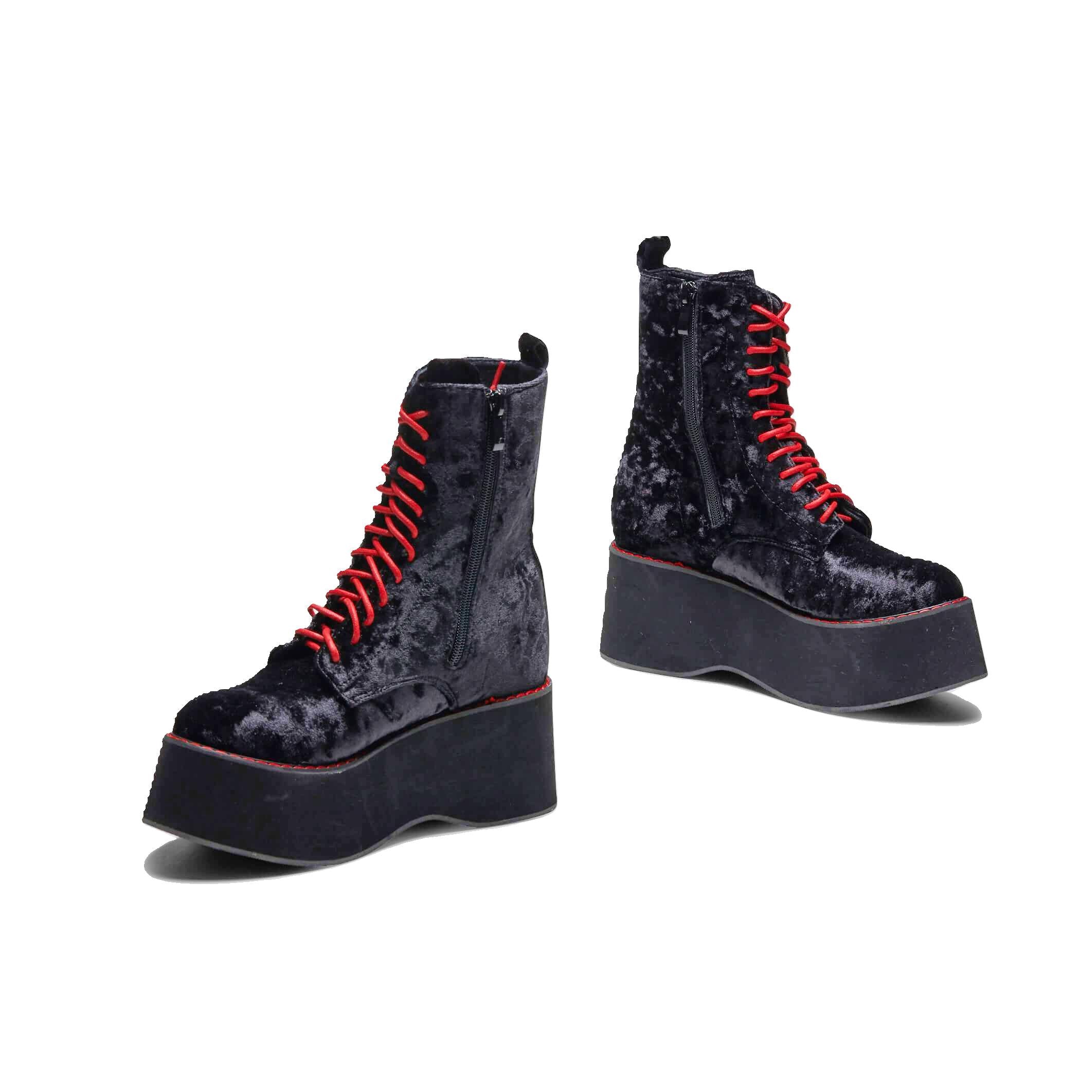 Kaos 321 Wedge Platform Lace Up Ankle Boots