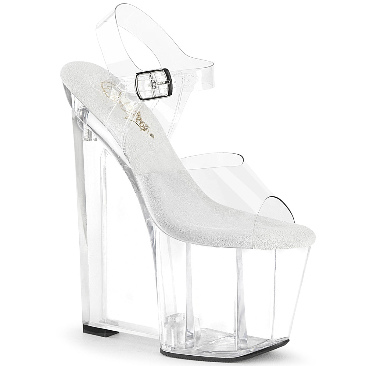 Pleaser Amaze 808 Womens 8 Inch Wedge Heel Platform Ankle Strap Sandals