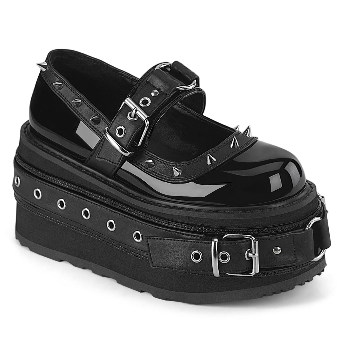 DemoniaCult Damned 20 Womens 3 1/2" Platform Mary-Jane Shoes