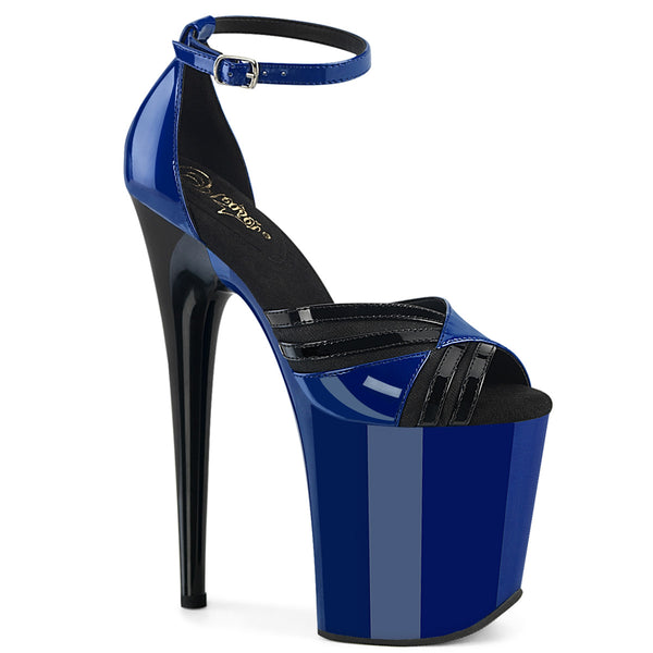 Royal blue on sale and black heels