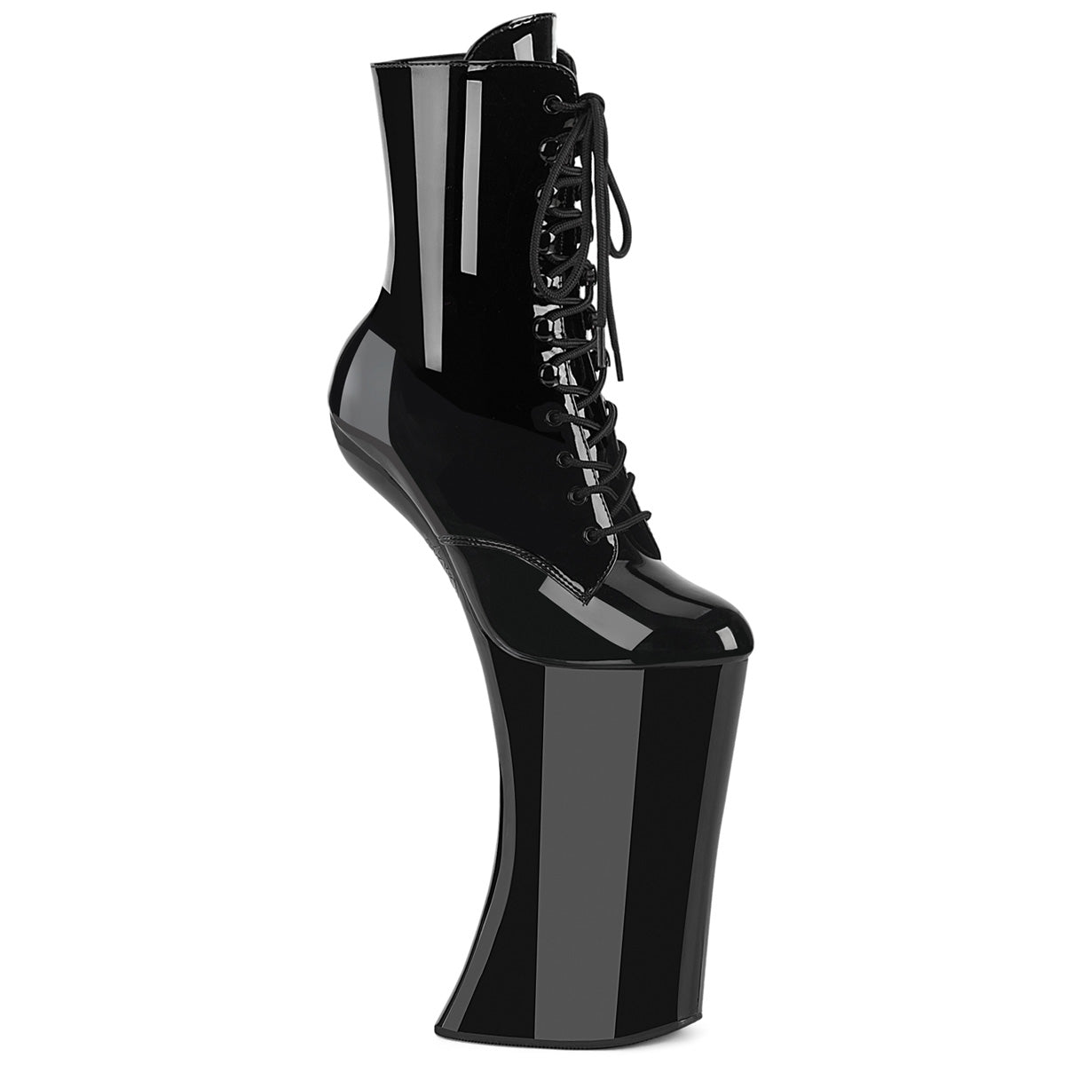 Pleaser Forbidden 1020 Womens 11" Heelless, Platform Front Laced Ankle Length Boot