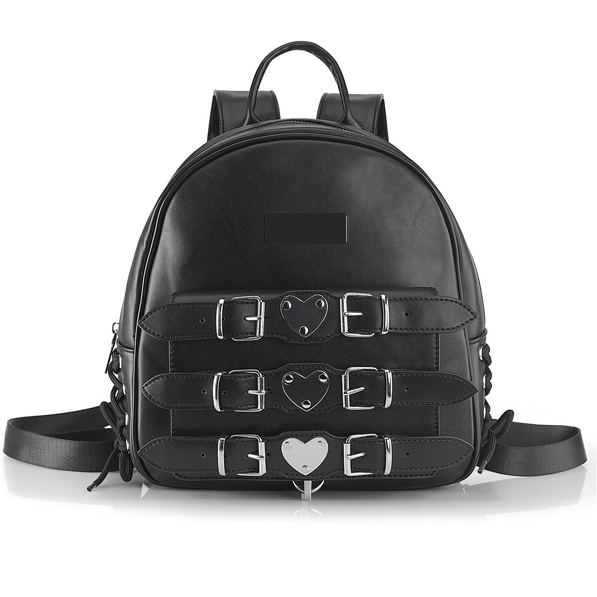 DemoniaCult HB-675 Black Faux Leather Mini BackPack