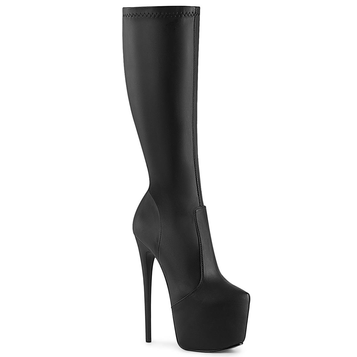 Pleaser Jubilant 2000 Womens 7 Inch Stiletto Heels, Stretch Platform Knee Boot