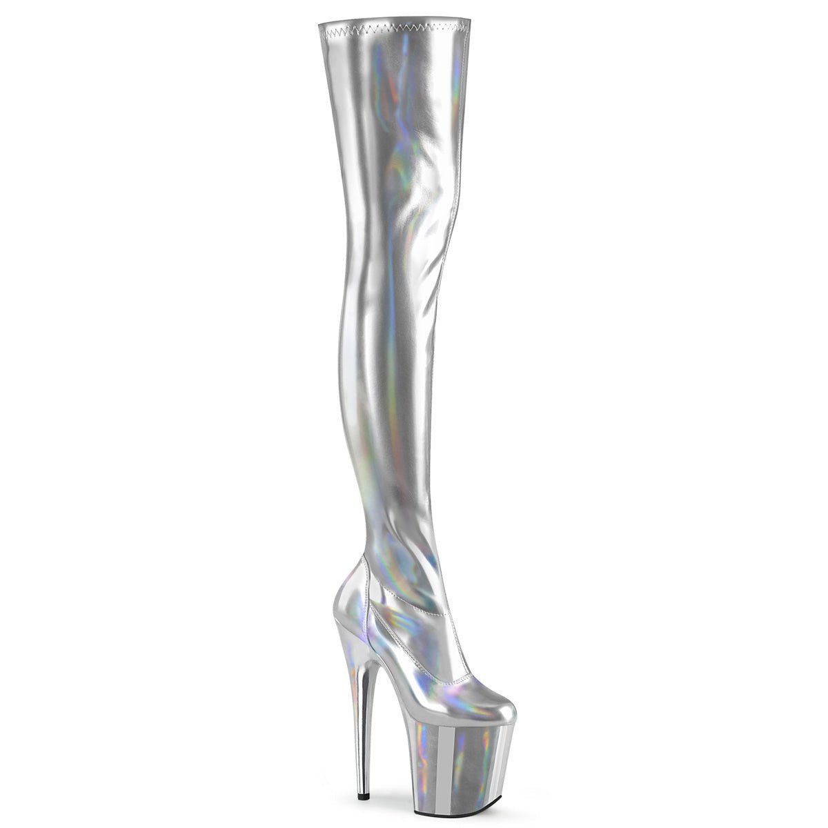 Clearance Pleaser Flamingo 3000HWR Silver Size 7UK/10USA