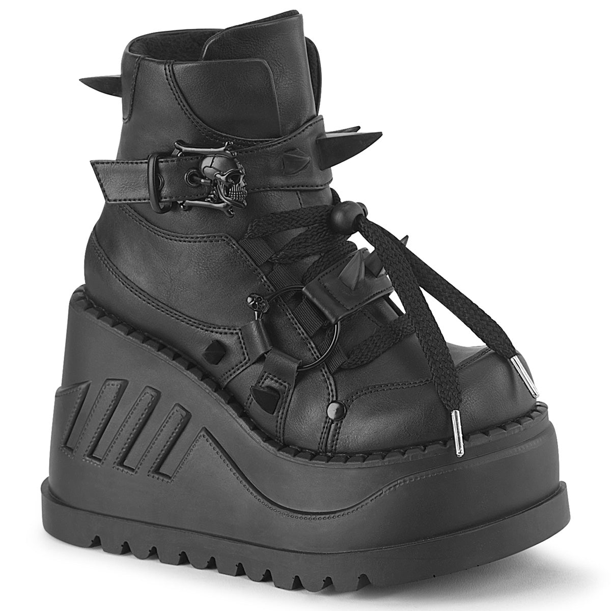 DemoniaCult Stomp 60 Womens Wedge Platform Ankle Length Boots