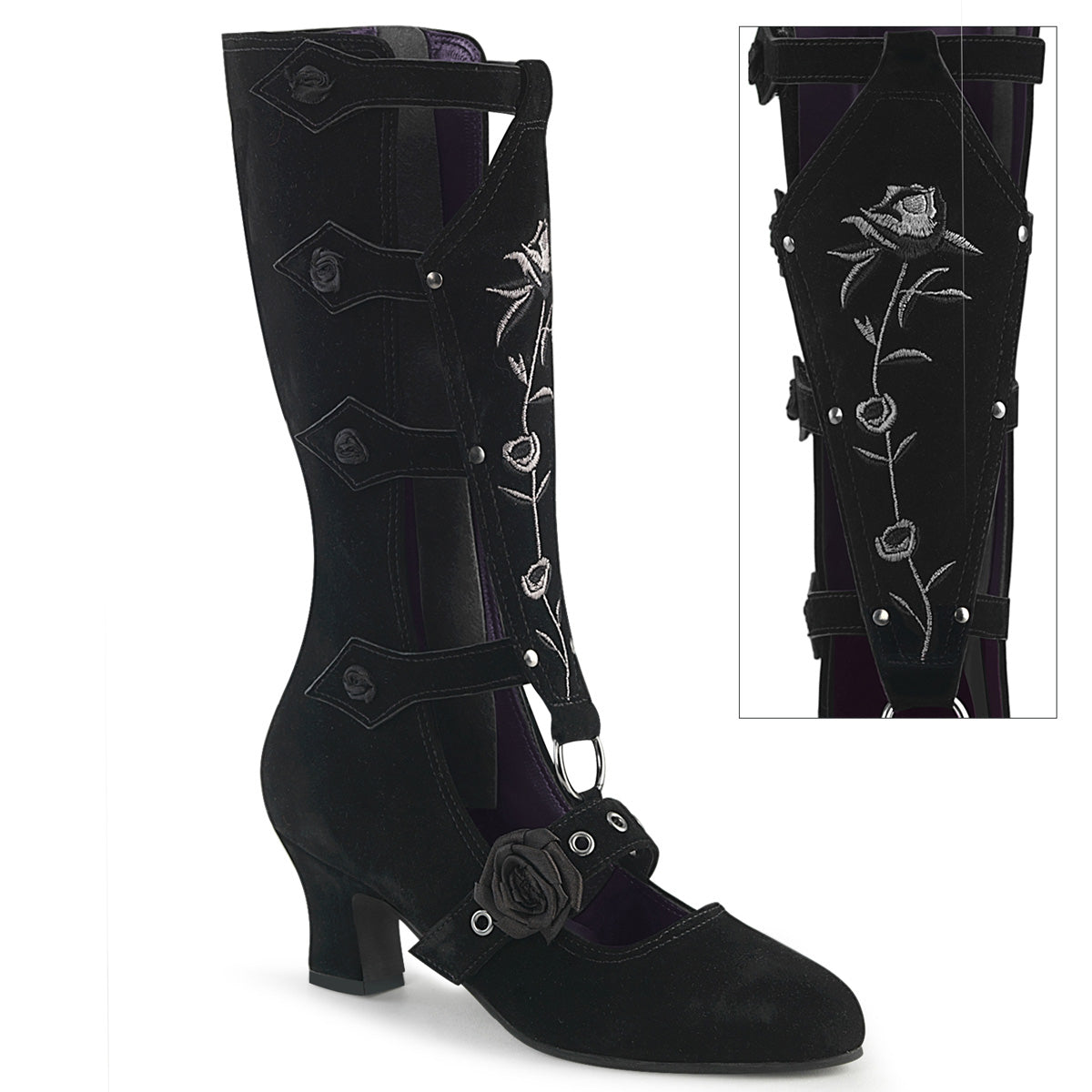 DemoniaCult Whimsy 118 Womens 2 1/2" Heel, Mid-Calf Length Boot