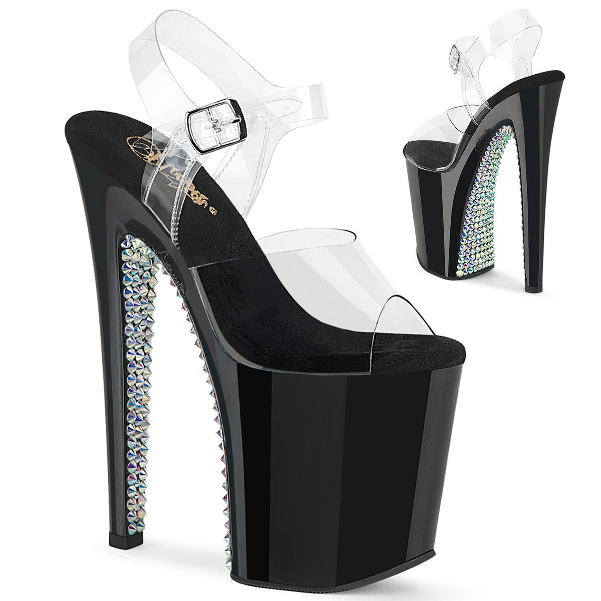 Pleaser Xtreme 808SPRS Womens 8" Heeled, Platform Rhinestone Sandals