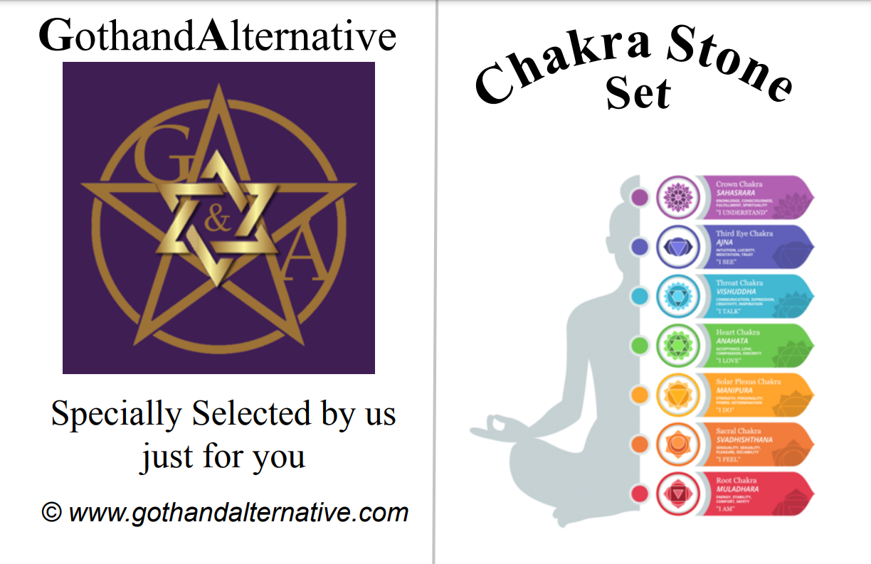 Chakra Healing Crystal Tumblestone Gift Set - GothandAlternative