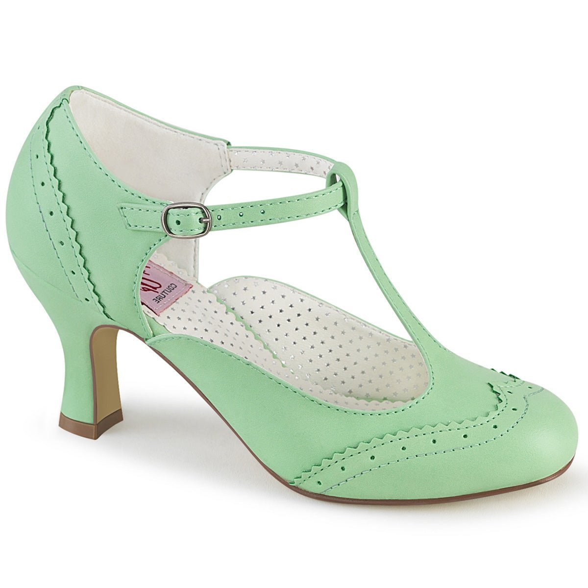 Green t bar shoes online