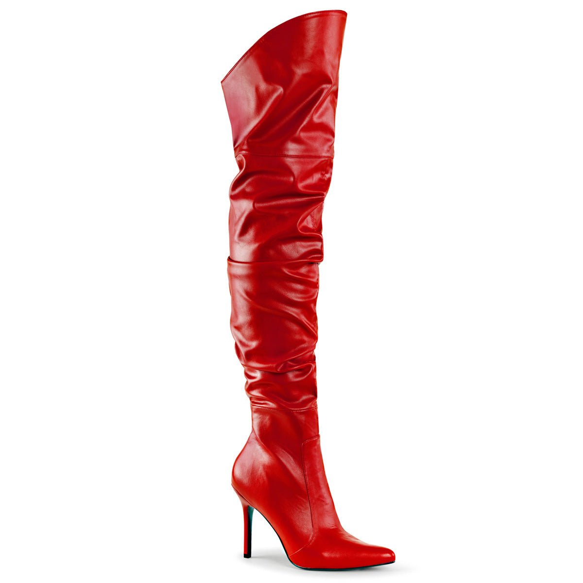 Pleaser Classique 3011 Womens 4 Inch Heel Single Sole Thigh Boots