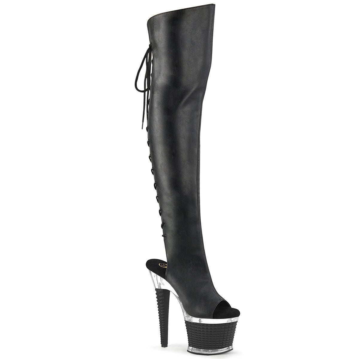 Chrome thigh high outlet boots